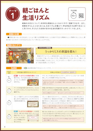 指導案等について 7つのテーマ別指導案からワークシートや板書用掲示物といった授業用補助教材までそろっています。